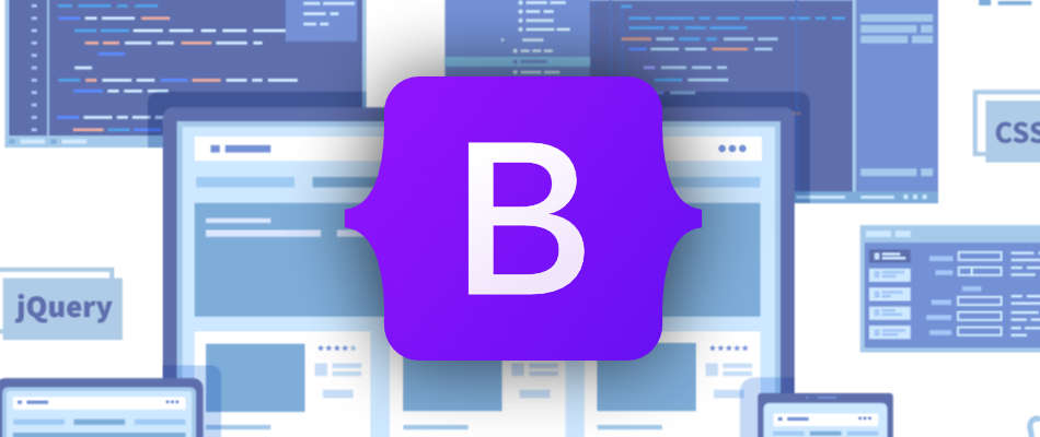 Szimbulikus fejlesztési háttér Bootstrap ikonnal