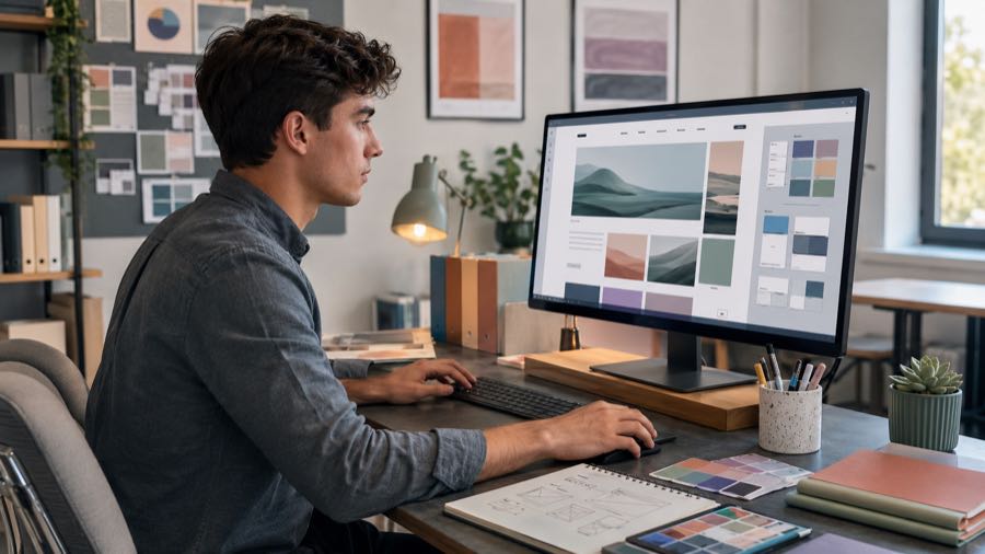 Web és kiadvány designer digitális arculatot tervez