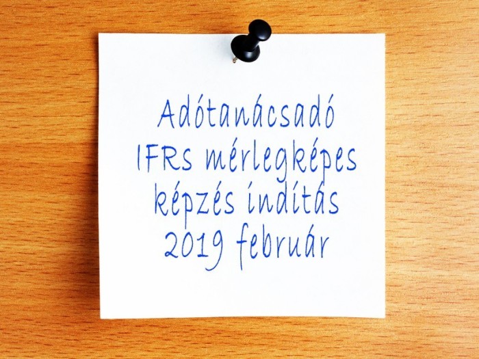 Új adótanácsadó és IFRS kezdési időpontok!