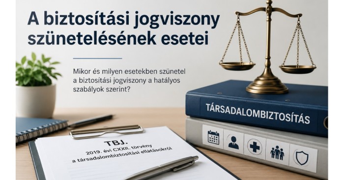 Biztosítási jogviszony szünetelésének esetei