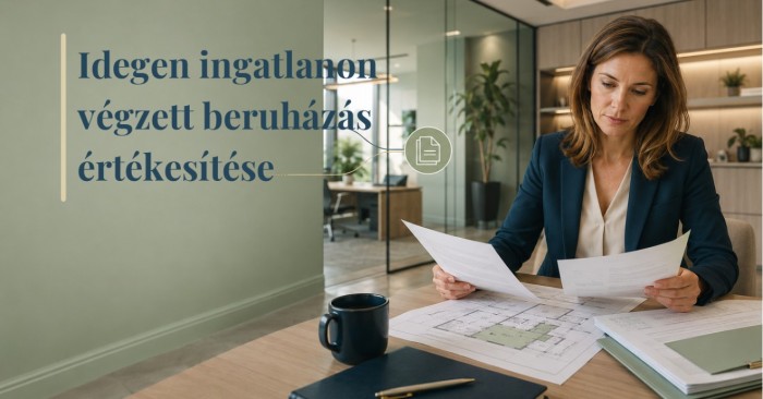 Idegen ingatlanon végzett beruházás értékesítése
