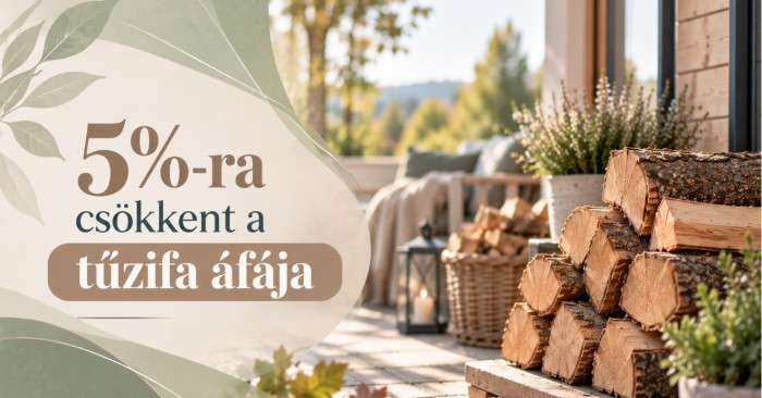 5%-ra csökkent a tűzifa áfája