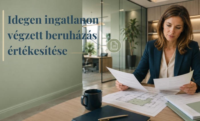 Idegen ingatlanon végzett beruházás értékesítése